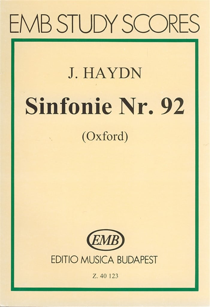 Sinfonie Nr 92 (G-Dur) Oxford